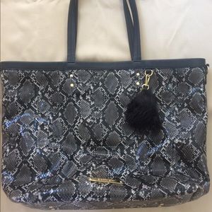 GIANNI BINI SNAKESKIN LARGE TOTE